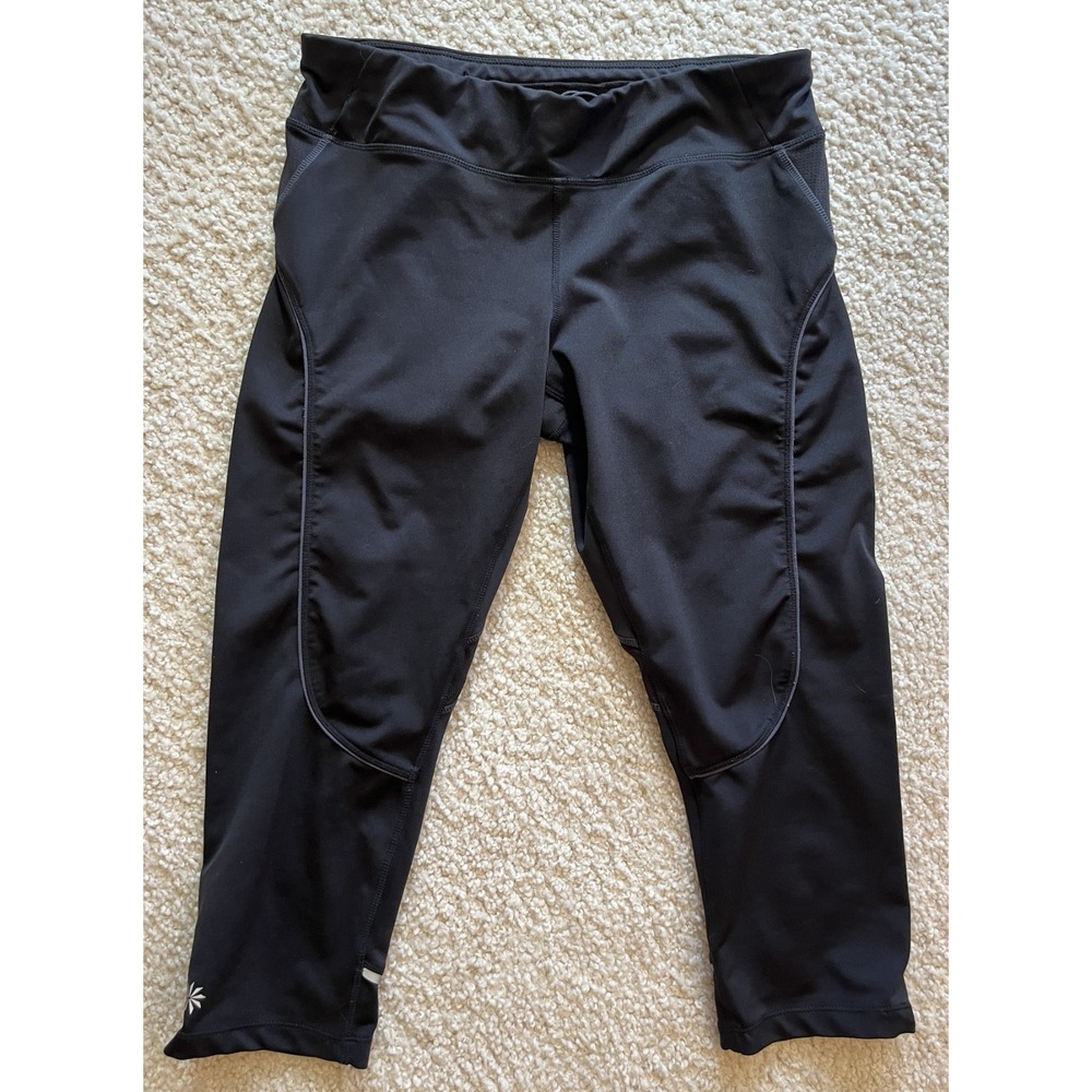 Athleta Pull-On Capri Black Legging Athletic Pants Women M (MT)